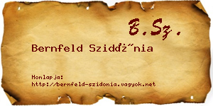 Bernfeld Szidónia névjegykártya